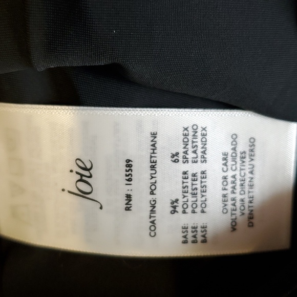 Joie faux leather leggings black size XS with raw hem high rise new with tags - Picture 6 of 8